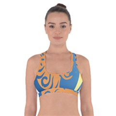 Lion Zodiac Sign Zodiac Moon Star Cross Back Sports Bra by Nexatart