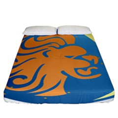 Lion Zodiac Sign Zodiac Moon Star Fitted Sheet (california King Size) by Nexatart