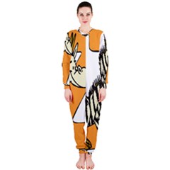 Zebra Animal Alphabet Z Wild Onepiece Jumpsuit (ladies)  by Nexatart