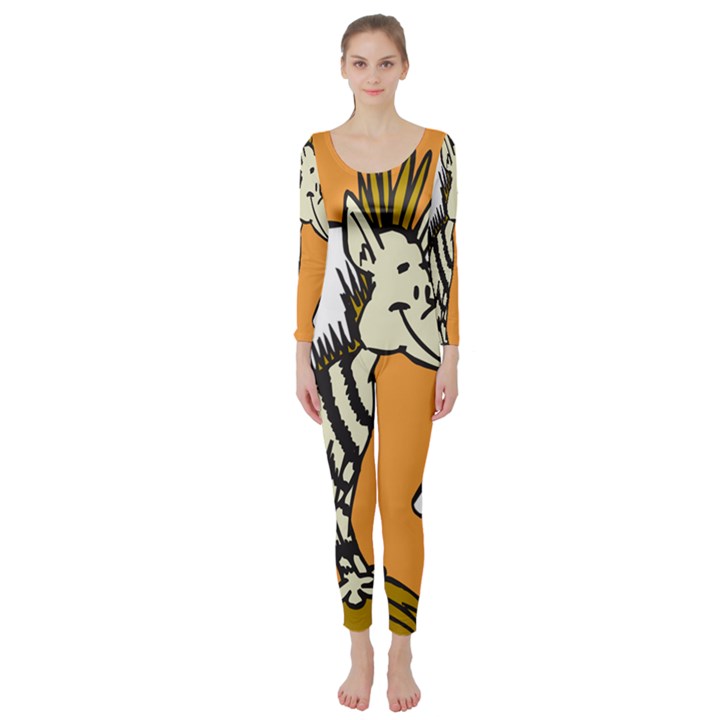 Zebra Animal Alphabet Z Wild Long Sleeve Catsuit