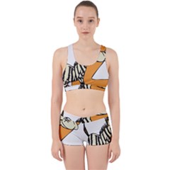 Zebra Animal Alphabet Z Wild Work It Out Sports Bra Set by Nexatart