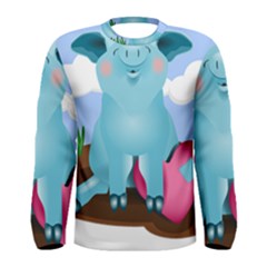 Pig Animal Love Men s Long Sleeve Tee by Nexatart