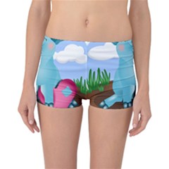 Pig Animal Love Reversible Boyleg Bikini Bottoms by Nexatart