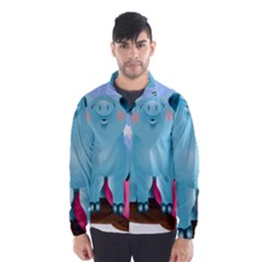 Pig Animal Love Wind Breaker (men) by Nexatart