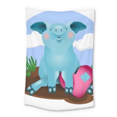 Pig Animal Love Small Tapestry by Nexatart