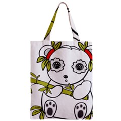 Panda China Chinese Furry Zipper Classic Tote Bag by Nexatart