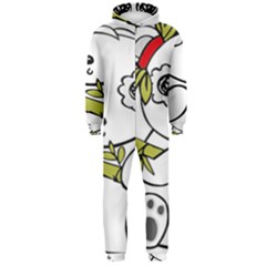 Panda China Chinese Furry Hooded Jumpsuit (men)  by Nexatart