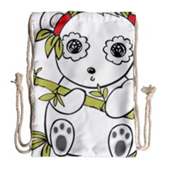 Panda China Chinese Furry Drawstring Bag (large) by Nexatart