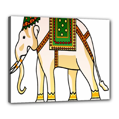 Elephant Indian Animal Design Canvas 20  X 16  by Nexatart