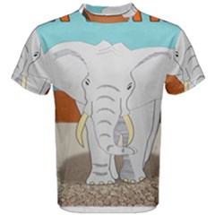 Africa Elephant Animals Animal Men s Cotton Tee by Nexatart