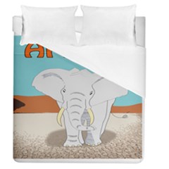 Africa Elephant Animals Animal Duvet Cover (queen Size) by Nexatart