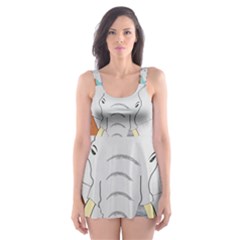 Africa Elephant Animals Animal Skater Dress Swimsuit by Nexatart