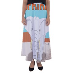 Africa Elephant Animals Animal Flared Maxi Skirt by Nexatart