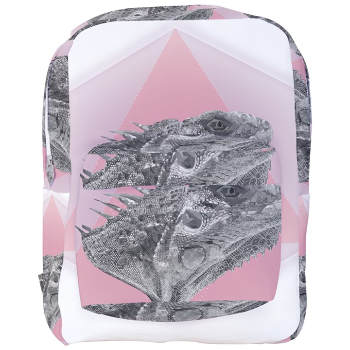 Lizard Hexagon Rosa Mandala Emblem Full Print Backpack