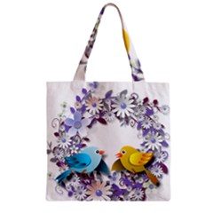 Flowers Floral Flowery Spring Zipper Grocery Tote Bag by Nexatart