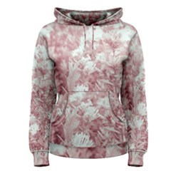 Pink Colored Flowers Women s Pullover Hoodie by dflcprints