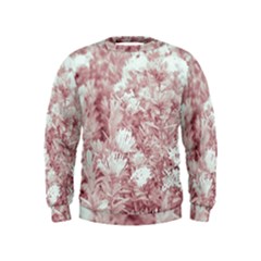 Pink Colored Flowers Kids  Sweatshirt by dflcprints