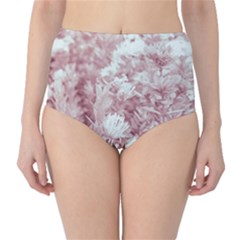 Pink Colored Flowers High-waist Bikini Bottoms by dflcprints