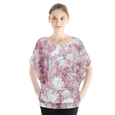 Pink Colored Flowers Blouse by dflcprints