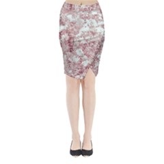 Pink Colored Flowers Midi Wrap Pencil Skirt by dflcprints