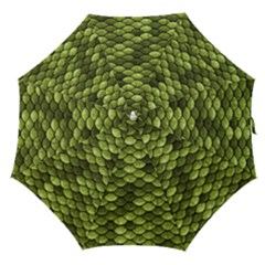 Green Mermaid Scales   Straight Umbrellas by paulaoliveiradesign