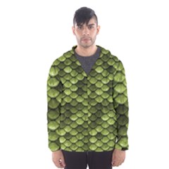 Green Mermaid Scales   Hooded Wind Breaker (men) by paulaoliveiradesign