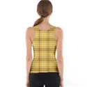 Plaid Yellow Fabric Texture Pattern Tank Top View2