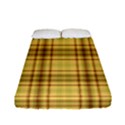 Plaid Yellow Fabric Texture Pattern Fitted Sheet (Full/ Double Size) View1