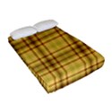 Plaid Yellow Fabric Texture Pattern Fitted Sheet (Full/ Double Size) View2