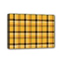 Yellow Fabric Plaided Texture Pattern Mini Canvas 7  x 5  View1