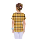 Yellow Fabric Plaided Texture Pattern Kids  One Piece Tee View2