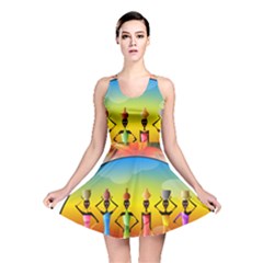 African American Women Reversible Skater Dress