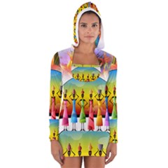 African American Women Long Sleeve Hooded T-shirt by AlteredStates