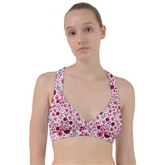 Red Floral Seamless Pattern Sweetheart Sports Bra