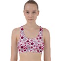 Red floral seamless pattern Back Weave Sports Bra View1