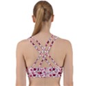 Red floral seamless pattern Back Weave Sports Bra View2