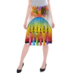 African American Women Midi Beach Skirt