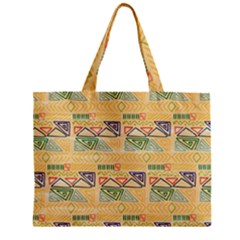 Hand Drawn Ethinc Pattern Background Zipper Mini Tote Bag