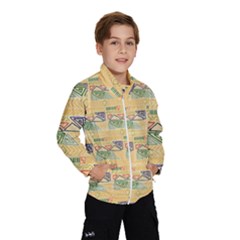 Hand Drawn Ethinc Pattern Background Wind Breaker (kids)