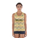 Hand drawn ethinc pattern background Sport Tank Top  View1