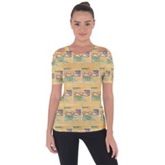 Hand Drawn Ethinc Pattern Background Short Sleeve Top by TastefulDesigns