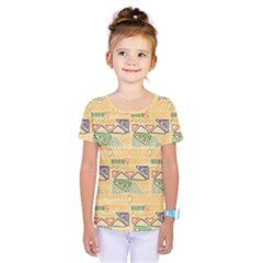 Hand Drawn Ethinc Pattern Background Kids  One Piece Tee