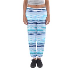 Watercolor Blue Abstract Summer Pattern Women s Jogger Sweatpants