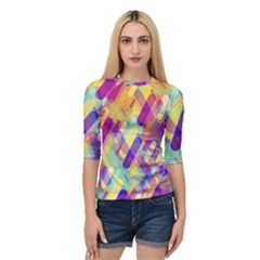 Colorful Abstract Background Quarter Sleeve Raglan Tee