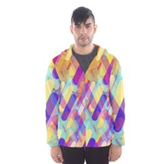 Colorful Abstract Background Hooded Wind Breaker (men)