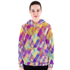 Colorful Abstract Background Women s Zipper Hoodie