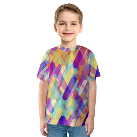 Colorful Abstract Background Kids  Sport Mesh Tee by TastefulDesigns