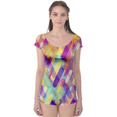 Colorful Abstract Background Boyleg Leotard  by TastefulDesigns