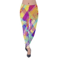 Colorful Abstract Background Velvet Leggings