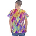 Colorful abstract background Men s V-Neck Scrub Top View2